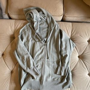 Aerie Greenish Hoodie Zip Up Oversized